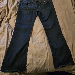 Hudson Jeans Blue Flare Wide Leg Denim.